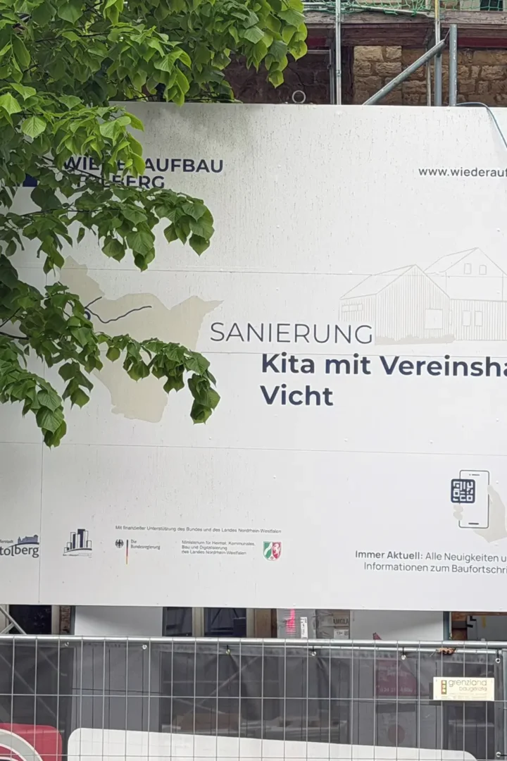 Bauschild Kita Vicht