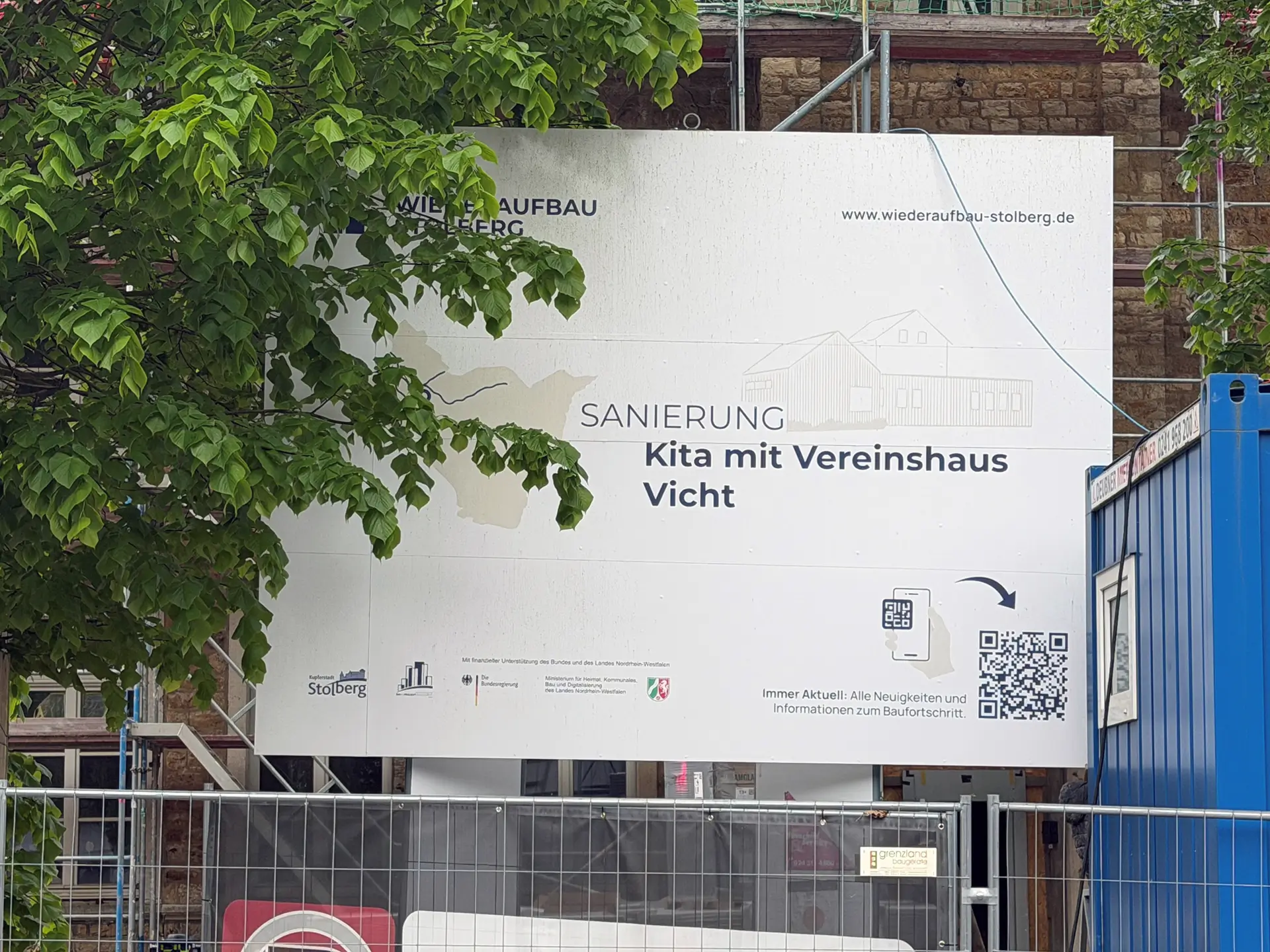 Bauschild Kita Vicht